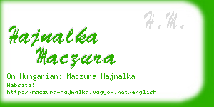 hajnalka maczura business card